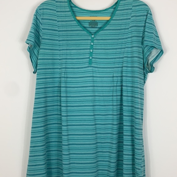 Simplybasic teal colored night shirt size Lg(14-18 - Picture 2 of 5